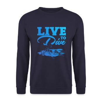 La vie pour plonger - Sweat-shirt Unisexe - marine - Devant - Alina (178cm) & Michal (187cm)