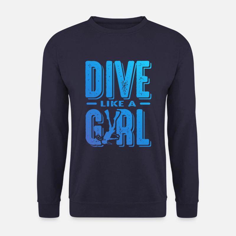 taucher girl - Unisex Pullover - Navy