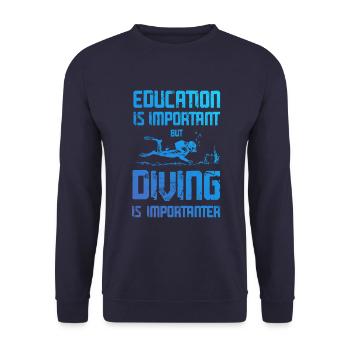 ausbildung tauchen - Unisex Pullover - Navy - Vorne - Alina (178cm) & Michal (187cm)