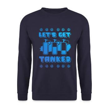Diving scuba diving - Unisex Sweatshirt - navy - Front - Alina (178cm) & Michal (187cm)