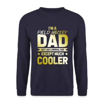 Feldhockey Dad - Unisex Pullover - Navy - Vorne - Alina (178cm) & Michal (187cm)