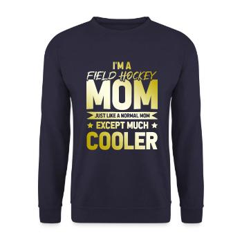 Feldhockey Mom - Unisex Pullover - Navy - Vorne - Alina (178cm) & Michal (187cm)