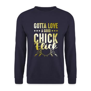 Fille de hockey sur gazon - Sweat-shirt Unisexe - marine - Devant - Alina (178cm) & Michal (187cm)