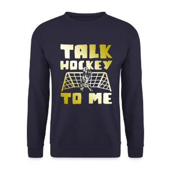 Field hockey sport - Unisex Sweatshirt - navy - Front - Alina (178cm) & Michal (187cm)