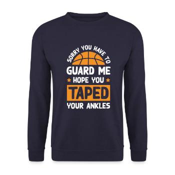 Basketball Sport - Unisex Sweatshirt - navy - Front - Alina (178cm) & Michal (187cm)