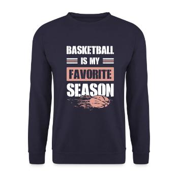 basketball favorite season - Unisex Pullover - Navy - Vorne - Alina (178cm) & Michal (187cm)