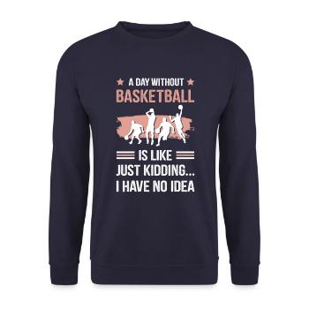 Basketball drôle de dicton - Sweat-shirt Unisexe - marine - Devant - Alina (178cm) & Michal (187cm)