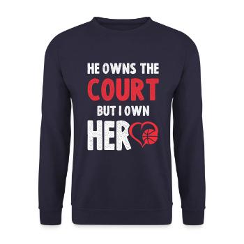 Basketball Sport - Unisex Sweatshirt - navy - Front - Alina (178cm) & Michal (187cm)
