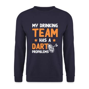 dart team - Unisex Pullover - Navy - Vorne - Alina (178cm) & Michal (187cm)