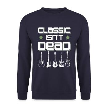 rock musik classic - Unisex Pullover - Navy - Vorne - Alina (178cm) & Michal (187cm)