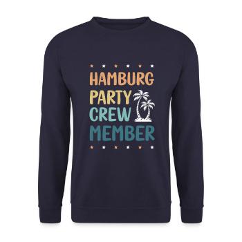 Hamburg Party Crew - Unisex Pullover - Navy - Vorne - Alina (178cm) & Michal (187cm)