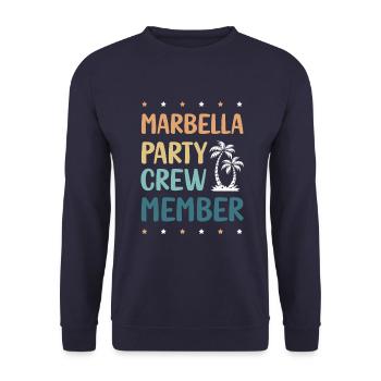 Marbella Party Crew - Sweat-shirt Unisexe - marine - Devant - Alina (178cm) & Michal (187cm)