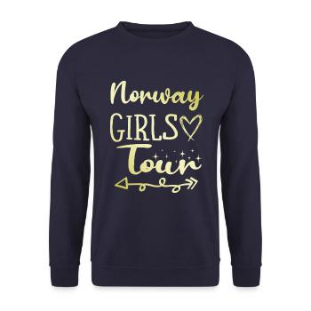 Tournée des filles de Norvège - Sweat-shirt Unisexe - marine - Devant - Alina (178cm) & Michal (187cm)