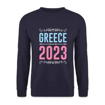 Grèce 2023 - Sweat-shirt Unisexe - marine - Devant - Alina (178cm) & Michal (187cm)