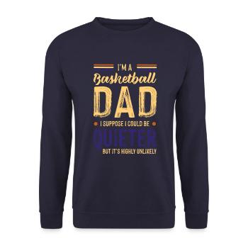 Basketball Daddy - Unisex Sweatshirt - navy - Front - Alina (178cm) & Michal (187cm)