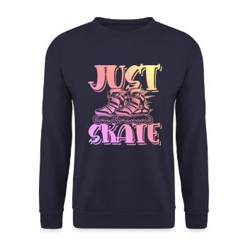 skate skating - Unisex Sweatshirt - navy - Front - Alina (178cm) & Michal (187cm)