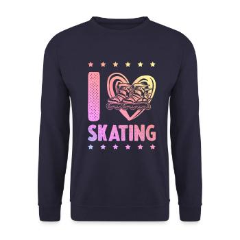 J’adore patiner - Sweat-shirt Unisexe - marine - Devant - Alina (178cm) & Michal (187cm)
