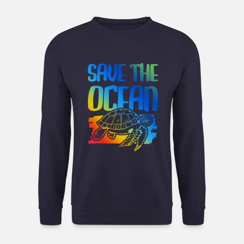 save the ocean schildkröte - Unisex Pullover - Navy