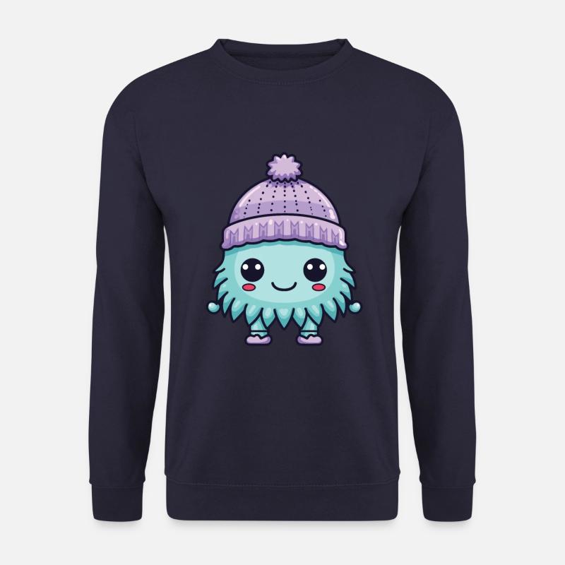 Cold Winter Bacilli Comic Cute - Unisex Sweatshirt - navy