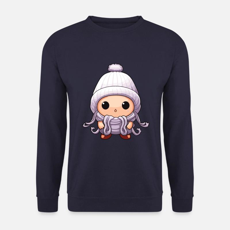 Oktopus Winter Krake Comic Niedlich - Unisex Pullover - Navy