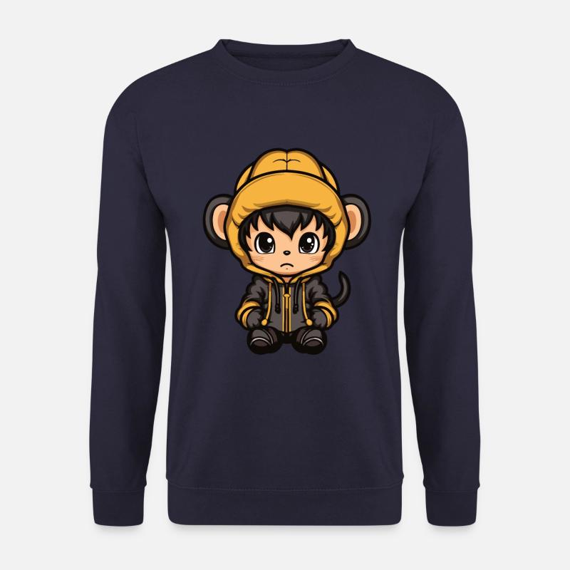 Affe Winter Comic Niedlich - Unisex Pullover - Navy