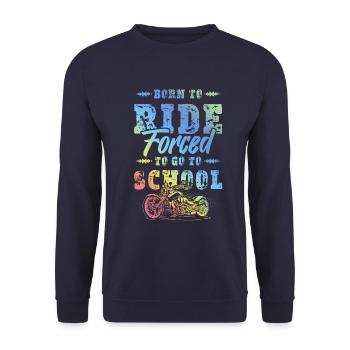 Moto Dicton École - Sweat-shirt Unisexe - marine - Devant - Alina (178cm) & Michal (187cm)