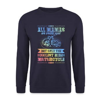 Meilleure moto de maman - Sweat-shirt Unisexe - marine - Devant - Alina (178cm) & Michal (187cm)