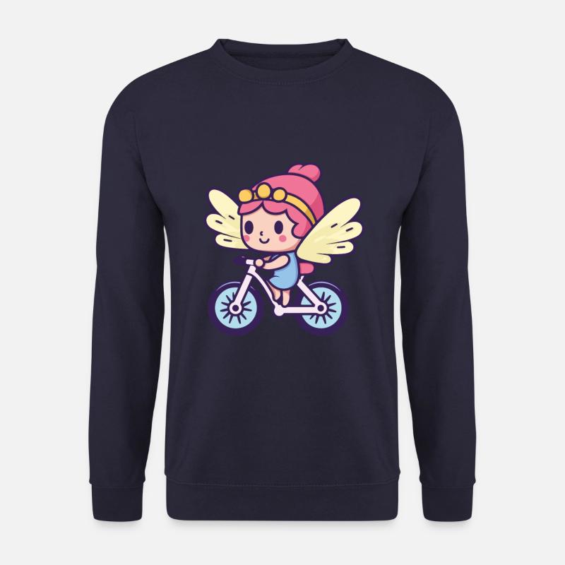 Fairy Cute Bicycle Comic - Unisex Sweatshirt - navy