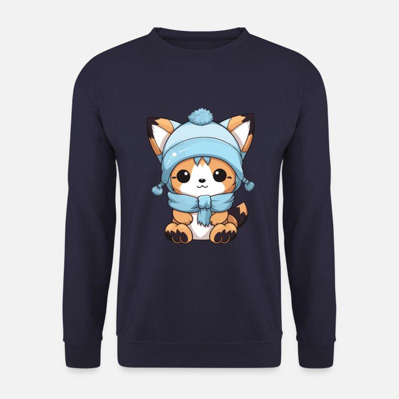 Fox Winter Comic - Unisex Sweatshirt - navy