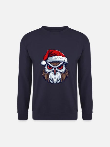 Owl Head Christmas Xmas - Unisex Sweatshirt - navy