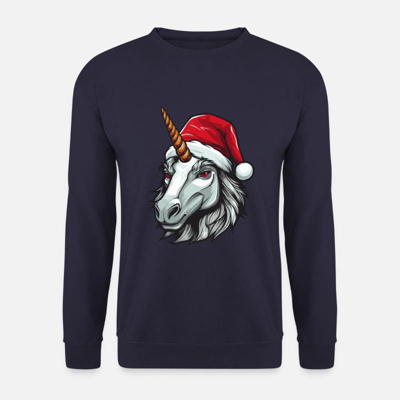 Einhorn Kopf Weihnachten Xmas - Unisex Pullover - Navy