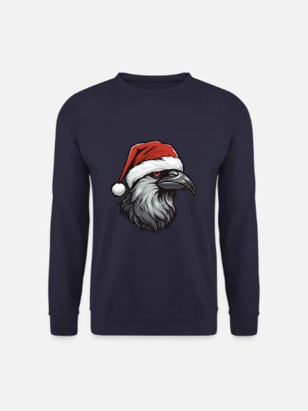 Crow Raven Christmas Animal Head - Unisex Sweatshirt - navy