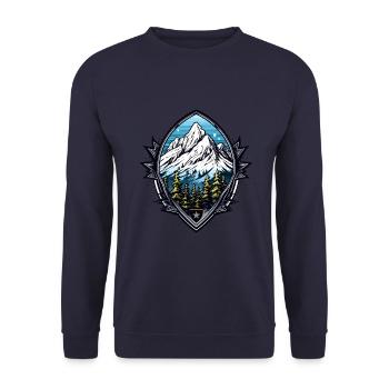 Armoiries des Alpes des montagnes - Sweat-shirt Unisexe - marine - Devant - Alina (178cm) & Michal (187cm)