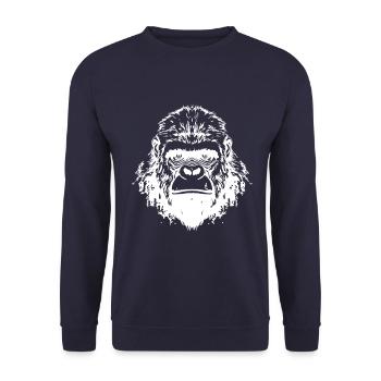 Tête de gorille - Sweat-shirt Unisexe - marine - Devant - Alina (178cm) & Michal (187cm)
