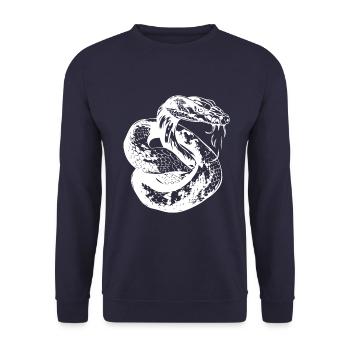Snake Tattoo Cobra - Unisex Sweatshirt - navy - Front - Alina (178cm) & Michal (187cm)
