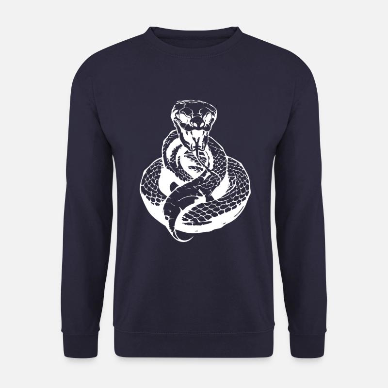 Schlange Tier Cobra - Unisex Pullover - Navy