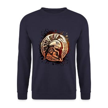 Casque Spartiate Gym Gladiateur Mythologie - Sweat-shirt Unisexe - marine - Devant - Alina (178cm) & Michal (187cm)