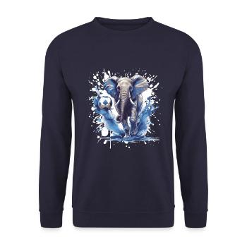 Équipe sportive de football éléphant - Sweat-shirt Unisexe - marine - Devant - Alina (178cm) & Michal (187cm)