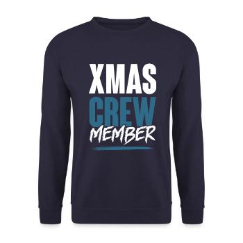 Xmas crew - Unisex Sweatshirt - navy - Front - Alina (178cm) & Michal (187cm)