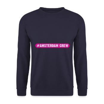 Amsterdam Crew - Unisex Sweatshirt - navy - Front - Alina (178cm) & Michal (187cm)