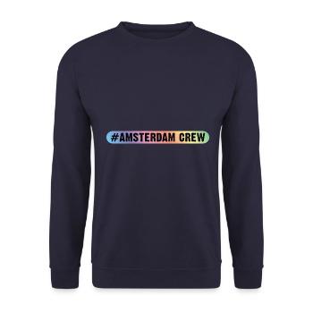 Amsterdam Crew - Unisex Sweatshirt - navy - Front - Alina (178cm) & Michal (187cm)
