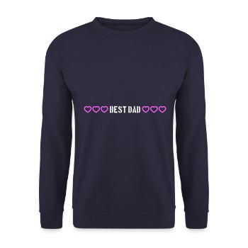 Meilleur amour de coeur de papa - Sweat-shirt Unisexe - marine - Devant - Alina (178cm) & Michal (187cm)