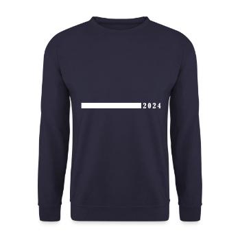 2024 year - Unisex Sweatshirt - navy - Front - Alina (178cm) & Michal (187cm)