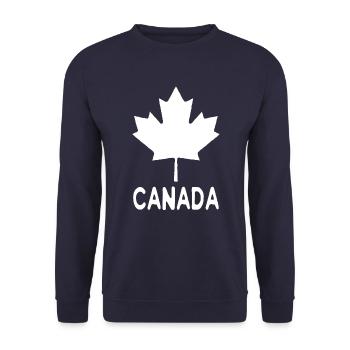 Maple Maple Leaf Canada Canada - Unisex Sweatshirt - navy - Front - Alina (178cm) & Michal (187cm)