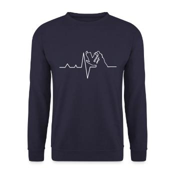 Aikido - Unisex Pullover - Navy - Vorne - Alina (178cm) & Michal (187cm)