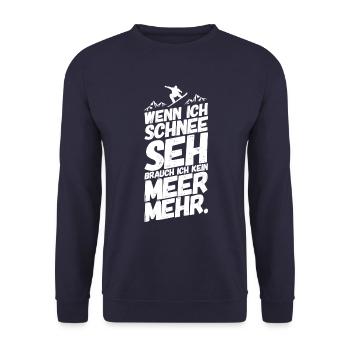 Snowboarding Snowboard Snowboarder Schnee - Unisex Pullover - Navy - Vorne - Alina (178cm) & Michal (187cm)