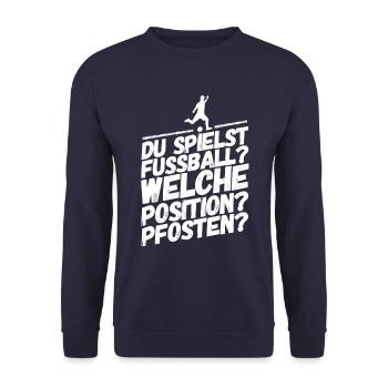 Football Funny Cool Sayings Post - Sweat-shirt Unisexe - marine - Devant - Alina (178cm) & Michal (187cm)