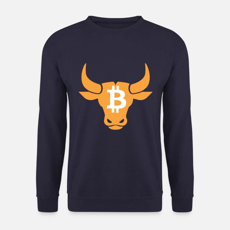 Bitcoin Kryptowährung Krypto Bulle - Unisex Pullover - Navy