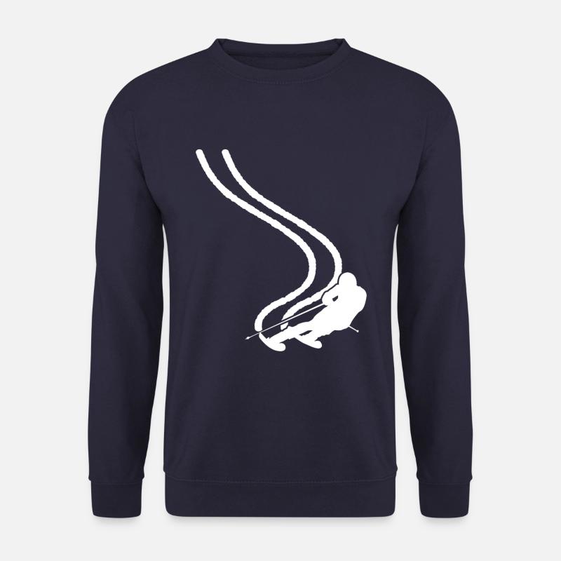 Ski Skiurlaub Slalom Weiß - Unisex Pullover - Navy