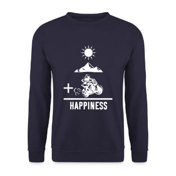 Le bonheur des motocyclistes - Sweat-shirt Unisexe - marine - Devant - Alina (178cm) & Michal (187cm)